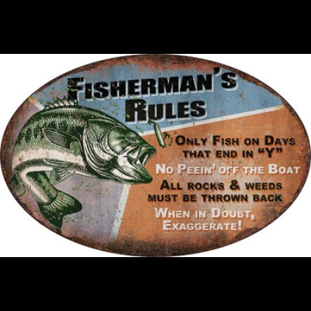 Fisherman's Rules Sign